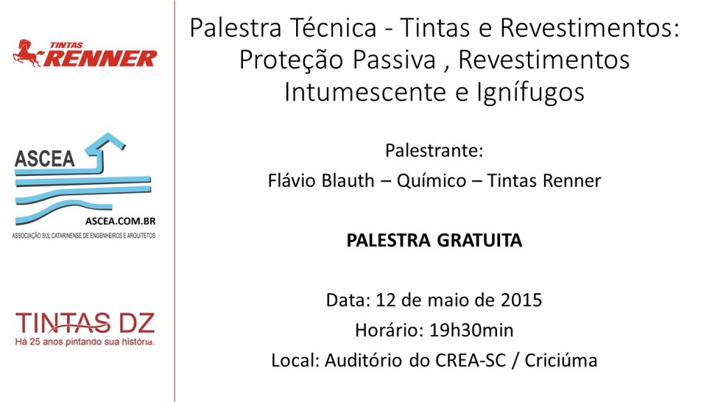 2015 M05 D12 - Palestra Técnica - Tintas e Revestimentos